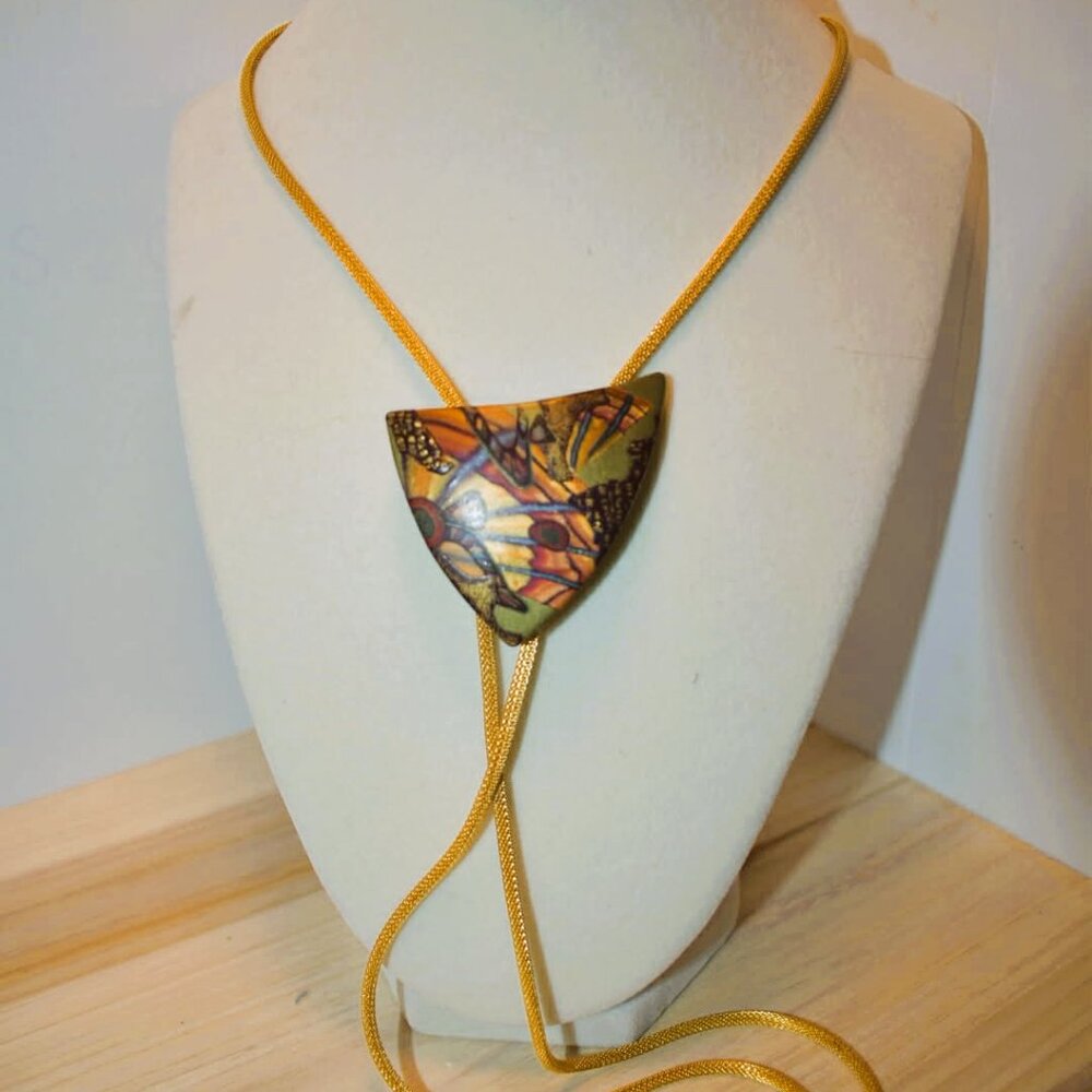 Polymer Clay Bolo Necklace by Shellie Brooks